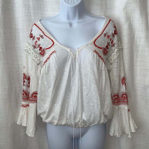 Free People Tops - NWOT Free People BoHo Embroidered Top!